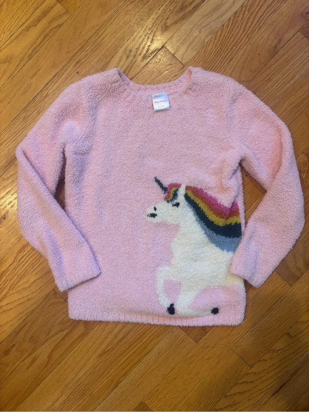 Hannah Anderson - Pink Unicorn Cozy Crewneck Sweater - Sz 6/7Y